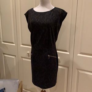 MICHAEL Michael Kors black dress, soft polyester blend with lace print. Size 6